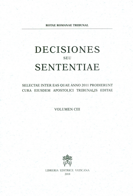 DECISIONES SEU SENTENTIAE VOL. 103