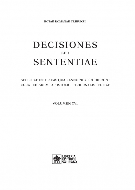 DECISIONES SEU SENTENTIAE vol. 106
