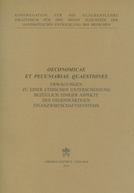 OECONOMICAE ET PECUNIARIAE QUAESTIONES (DEUTSCHE)